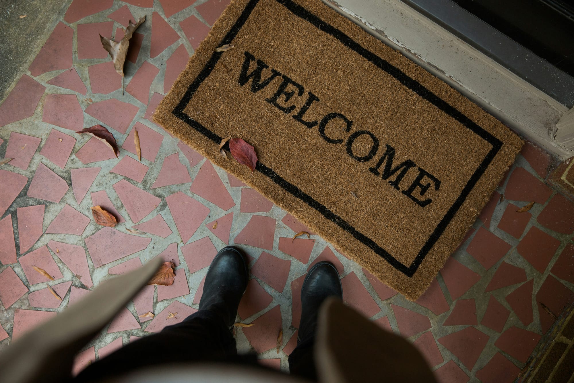 Welcome mat comes out