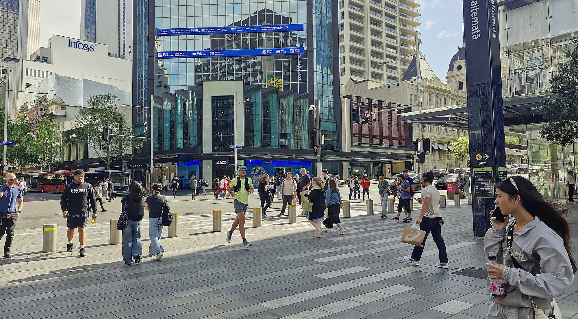 Meridian, Contact lead NZX50 as New Zealand joins global rally